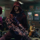 Four vampire hunters stand in a dilapidated diner in Redfall on Xbox Series X.